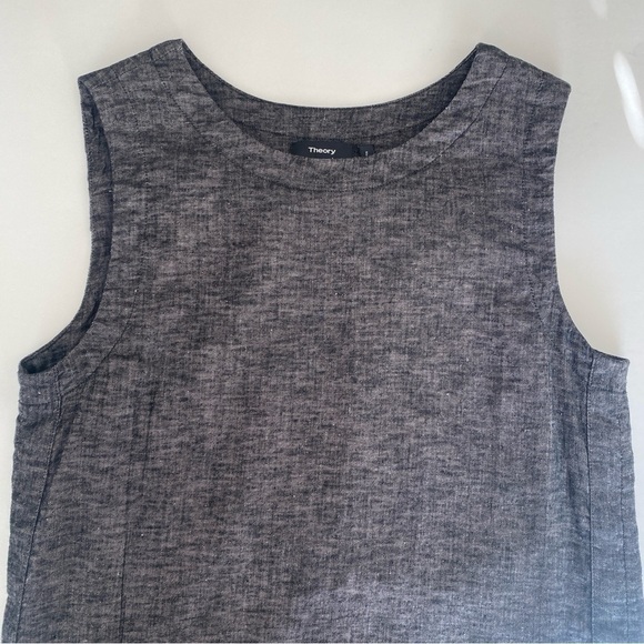 Theory Didianne Linen Blend Shift Mini Dress Women’s Size 8 - Picture 5 of 11